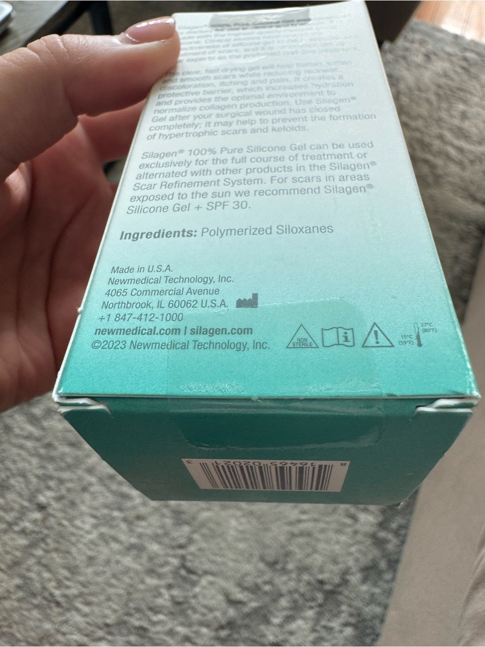 100% Pure Silicone Gel for Scars — Teal/Green - Picture 4 of 7